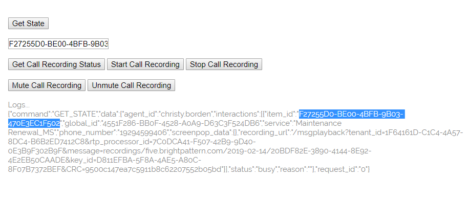 Interaction ID is "item_id"