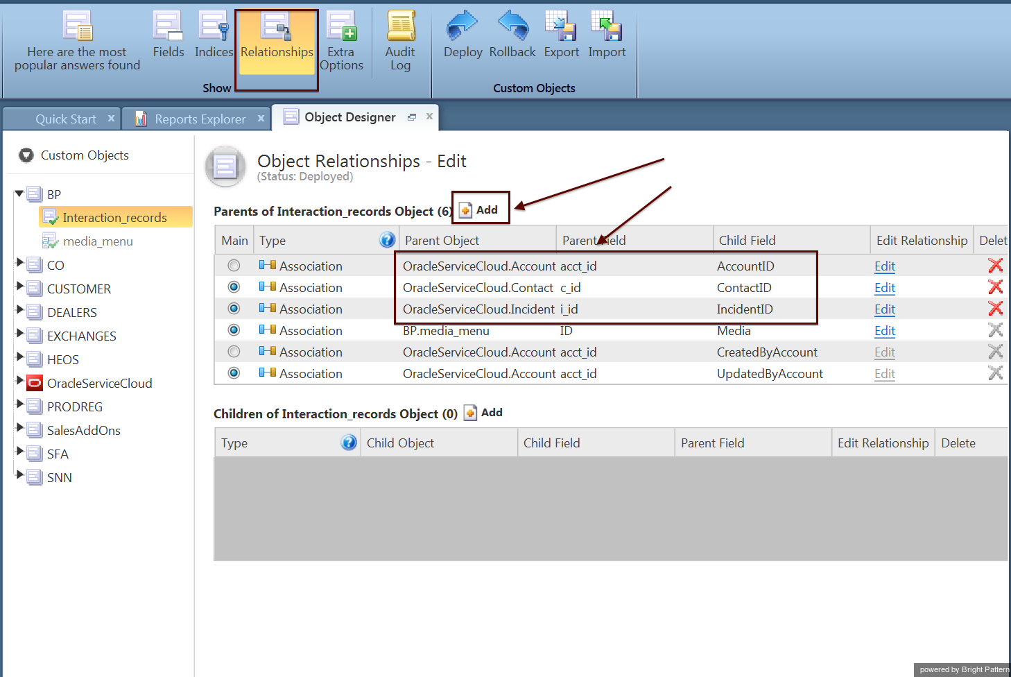 Specify the applicable relationships for all ID fields