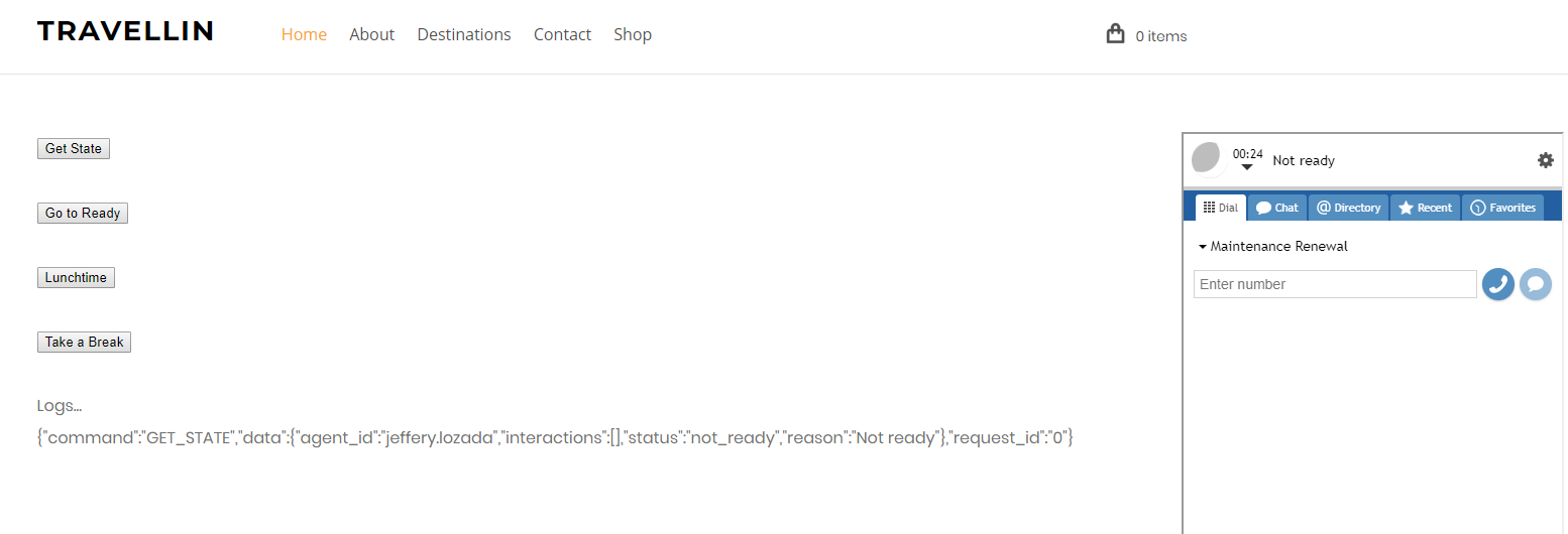 Response data changes when you click "Get State"