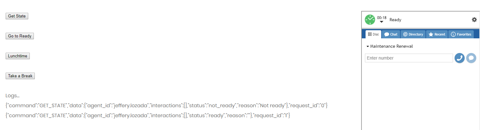 State changes from "Not ready" to "Ready"