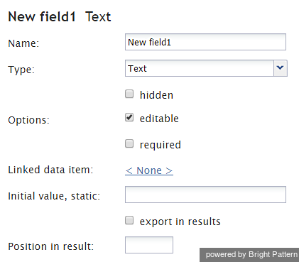 Activity form Add Field settings