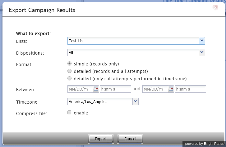 Export Campaign Results
